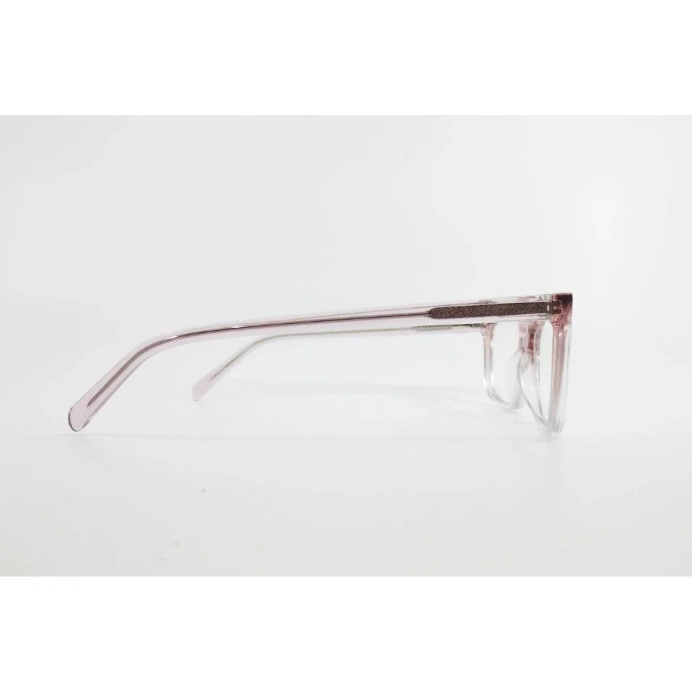 OG 202218 CRY RS Pink Clear Gradient Rectangular Eyeglass Frames 55-17-140